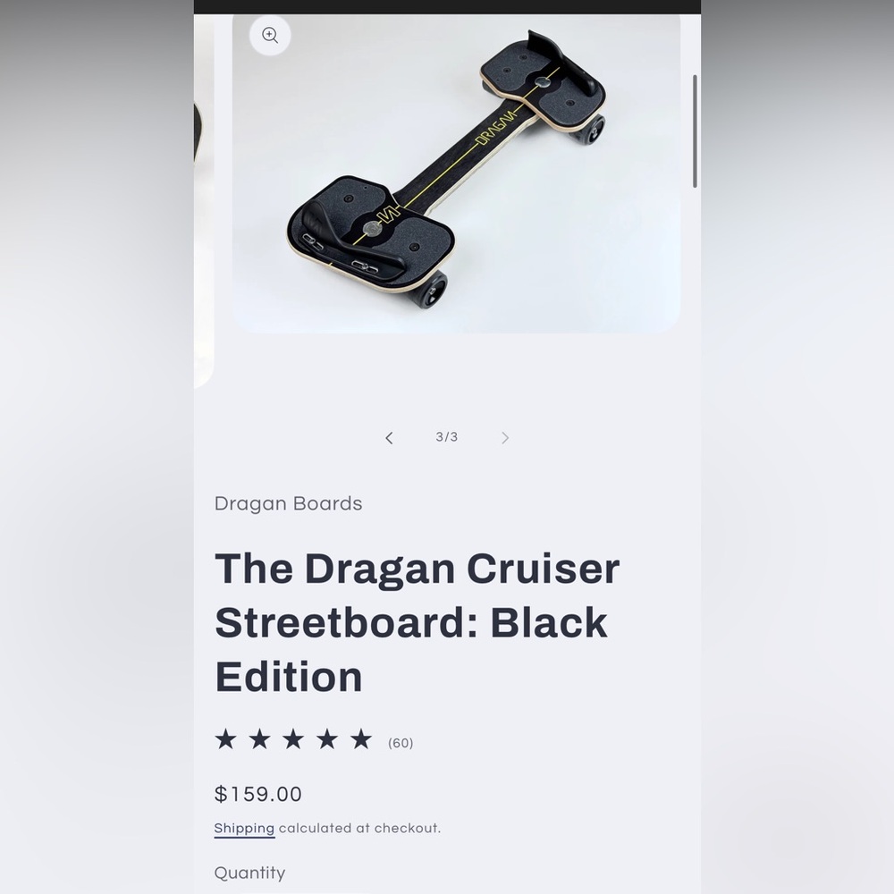 DRAGAN Cruiser Streetboard: Black Edition with yellow details - Picture 4 of 13